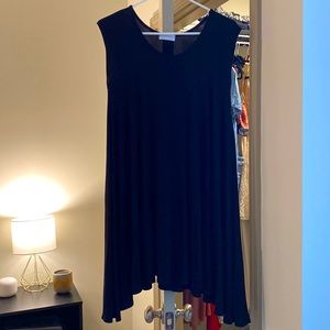 Black a-line swing dress. Size M but very stretchy.